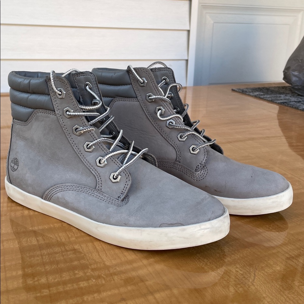Timberland Leather Ankle Sneaker Boots Womens Size 8 - Picture 6 of 12